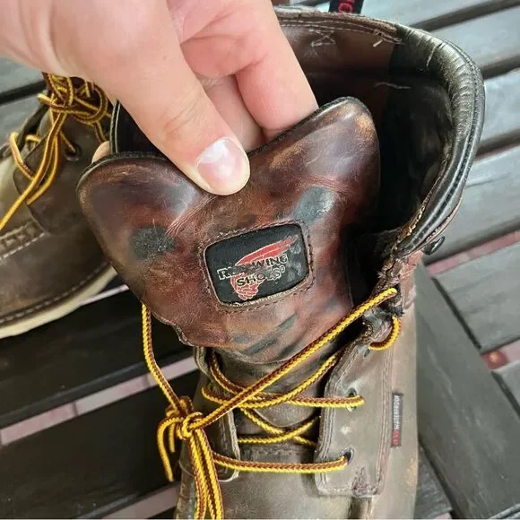 Red Wing Shoes Waterproof Moc Toe Wedge Sole Boots (11)  🇺🇸 - Picture 4 of 7